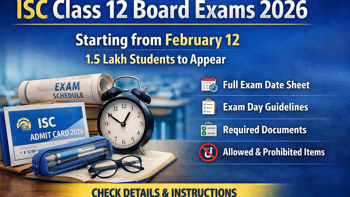 ISC Class 12 Board Exams 2026 Start Tomorrow: 1.5 Lakh Students To Appear; Check Shift Timings, Reading Time, Exam Day Guidelines, Required Documents & Prohibited Items 