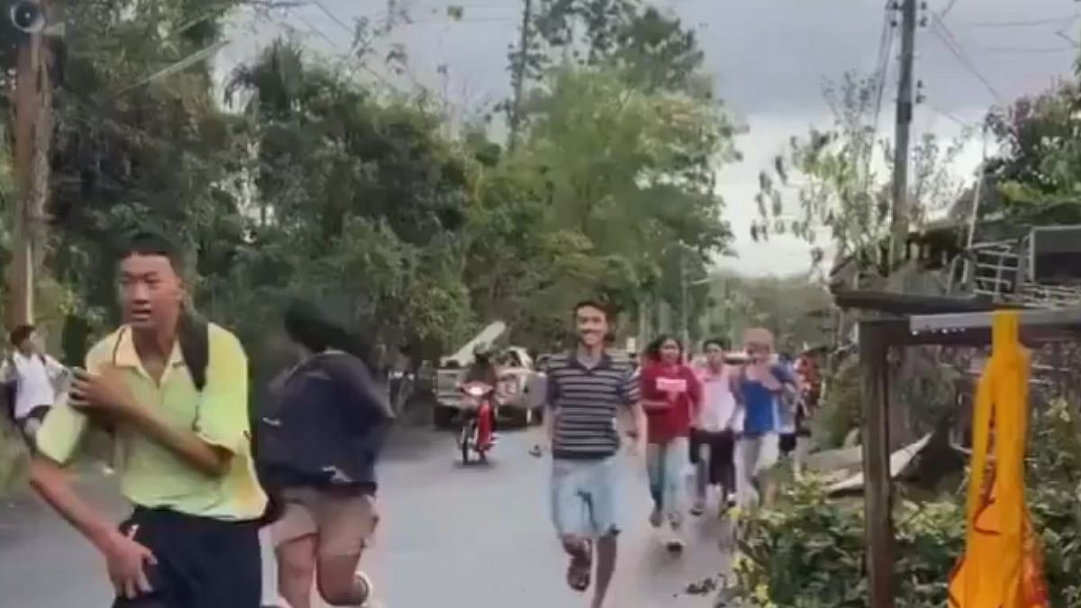 VIDEO: People Seen Running For Life As Gunman Opens Fire In Thai School, Takes Several As Hostage