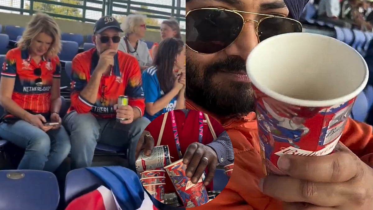 Viral Video Shows Fans Enjoying Beer During NED vs NAM ICC T20 WC Match At Arun Jaitley Stadium In Delhi 