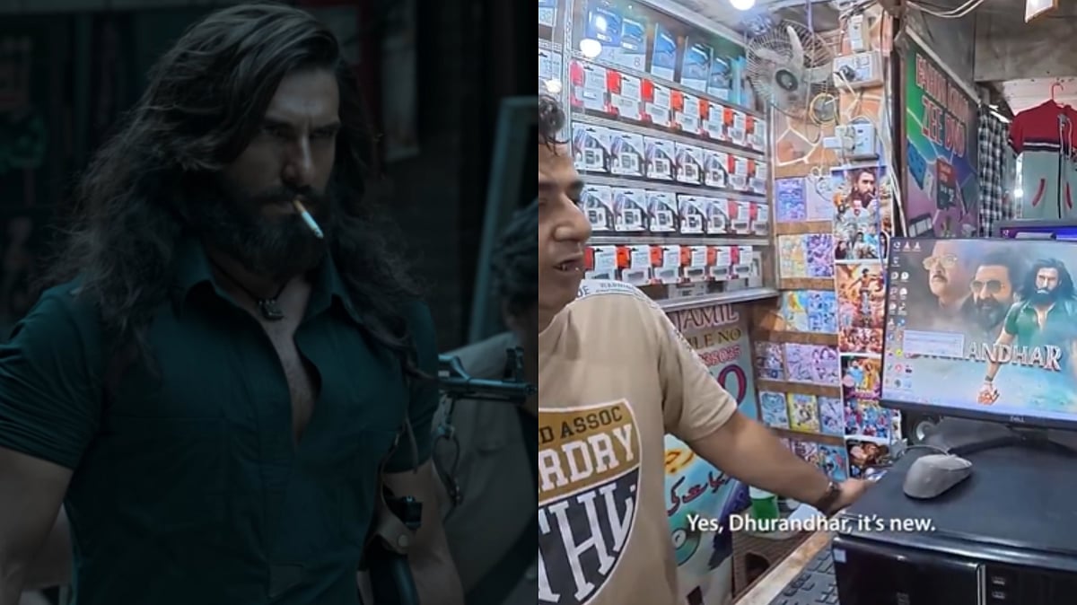YouTuber Shares Video Of Pirated Copies Of Ranveer Singh's Dhurandhar Being Sold Openly In Pakistan...