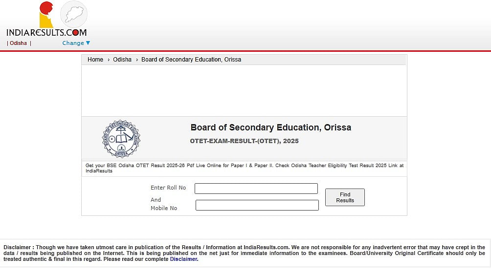 OTET Result 2026 Declared At bseodisha.ac.in; Over 1 Lakh Candidates Qualify
