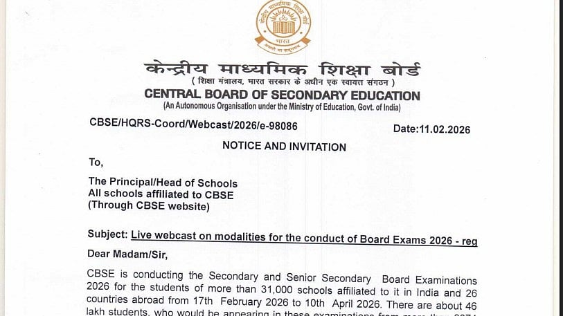 CBSE Board Exams 2026: Live YouTube Session On Feb 13 To Cover New Initiatives And Guidelines 