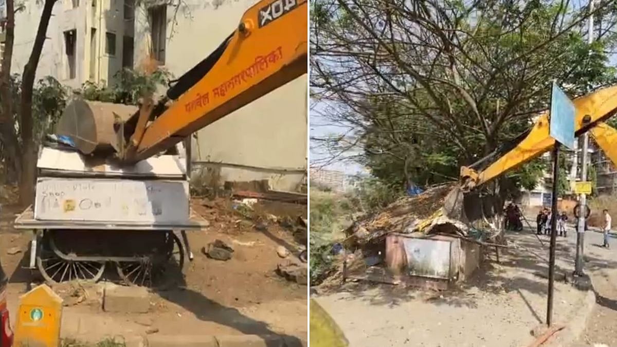 Panvel Municipal Corporation Removes Illegal Huts, Hawkers And Roadside Encroachments In Kamothe And...