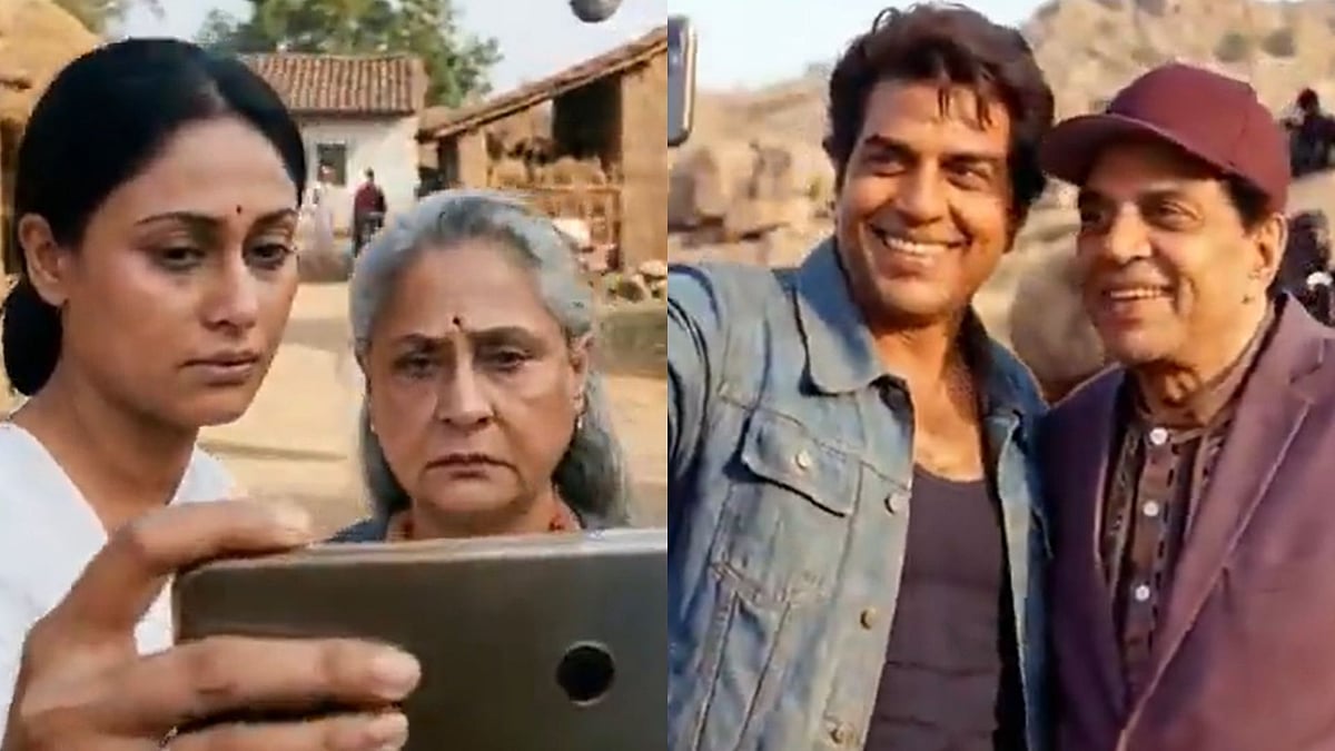 'Wait...Jaya Bachchan Smiled?': Nostalgic AI Video Of Sholay Actors Taking Selfie With Younger Selves Goes Viral - Watch 