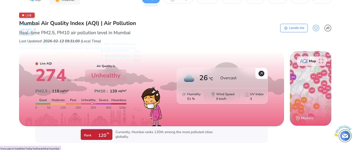 Huge Jump In AQI Observed In Last 12 Hours