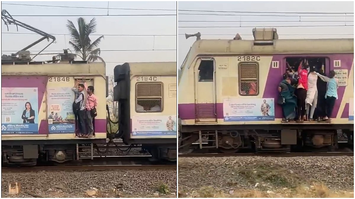 Commuters Hang Outside Mumbai Local Trains As Delays Continue, Sena UBT Leader Questions Rail...