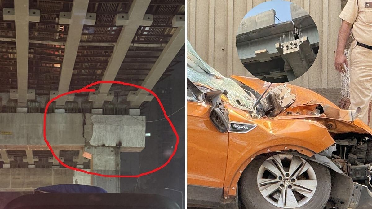 MMRDA Was WARNED? Metro Slab In Mulund Falls Just Days After Authorities Fact-Check X User Over Cracked Pillar On LBS Marg 