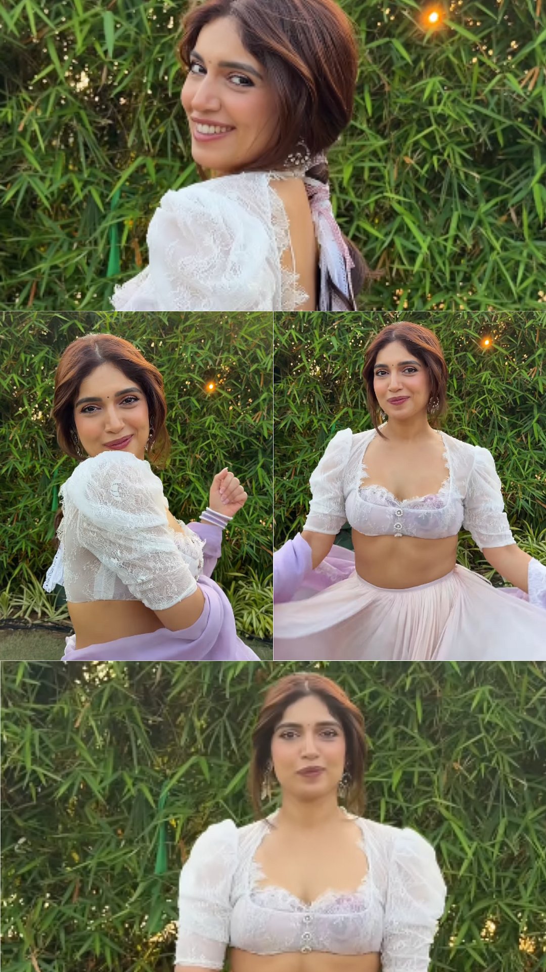 Bhumi Pednekar Stuns In Dreamy Vintage-Inspired Lace Lehenga At Wedding Celebration; See Pics 