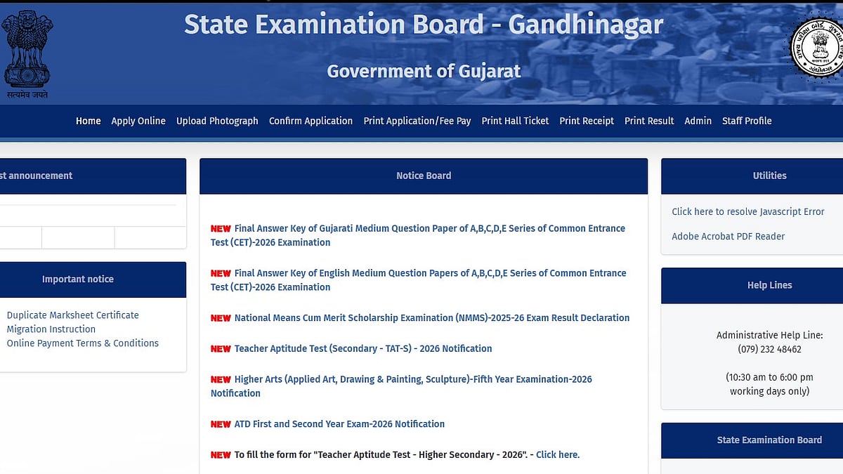Gujarat CET Final Answer Key 2026 Released; Check Direct Link And How To Calculate Possible Score 
