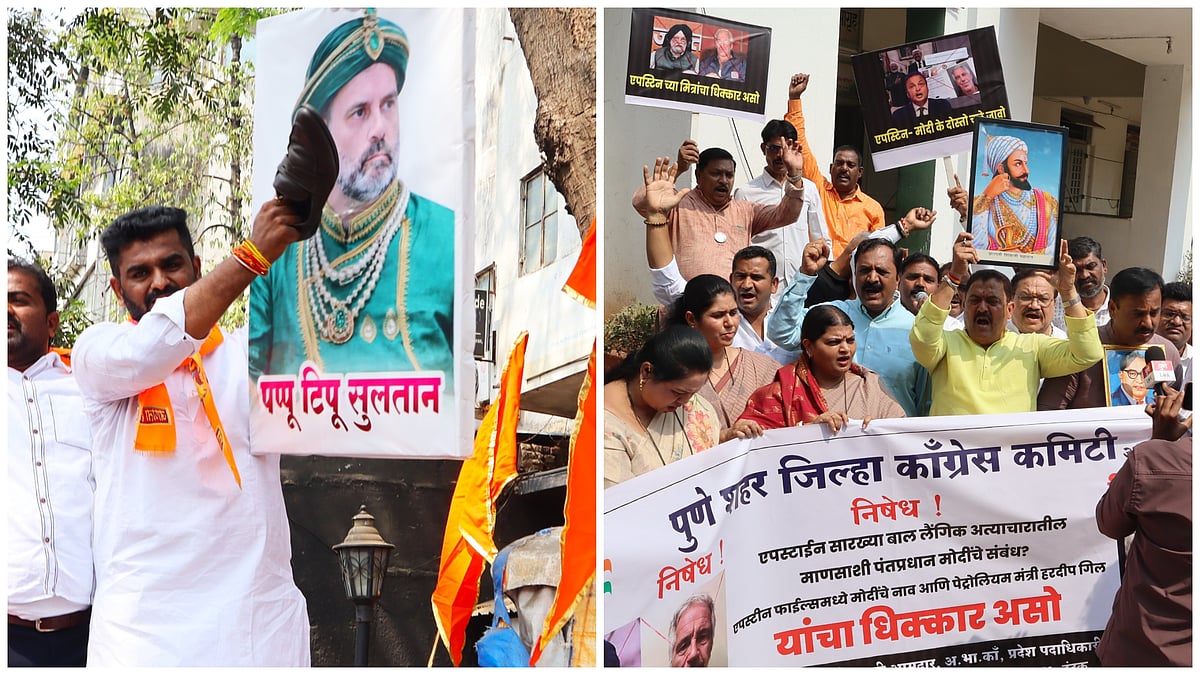 Pune: Tipu–Chhatrapati Shivaji Comment Triggers BJP–Congress Clash, Stone Pelting Outside...