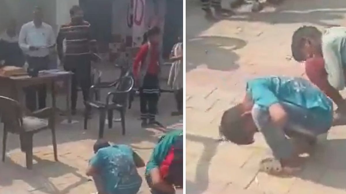 UP: Video Shows Teacher Forcing Students Into 'Murga' Pose At Meerut Govt School; When Confronted,...