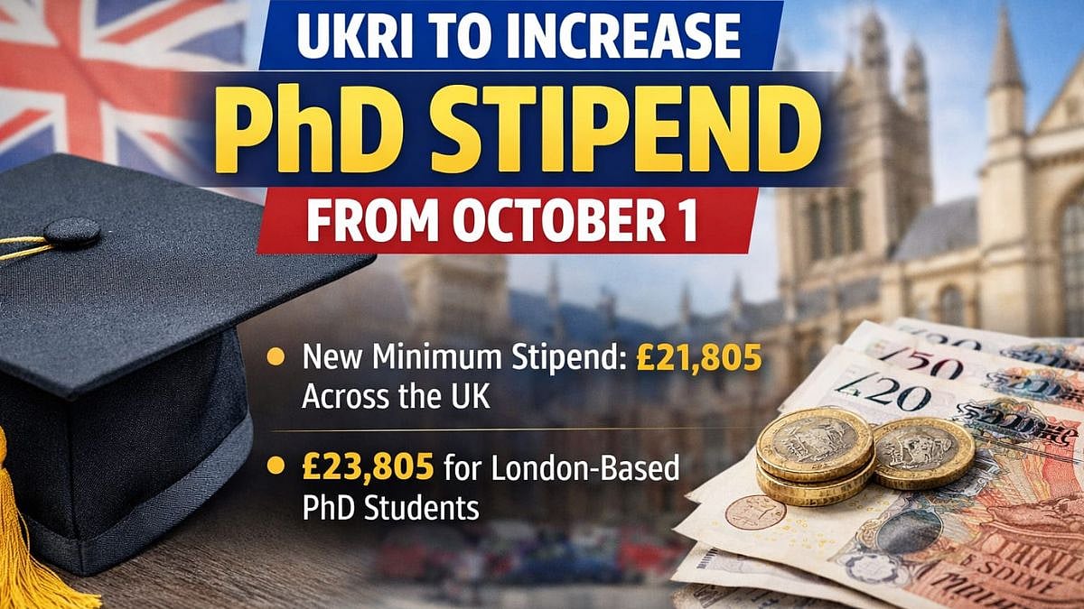 UK Research & Innovation Raises Minimum Stipend For PhD Students To Ease Cost-Of-Living Strain 