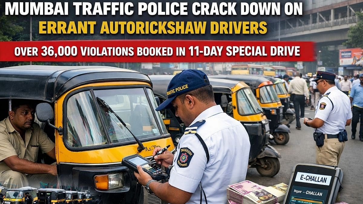 Mumbai Traffic Police Crack Down On Errant Autorickshaw Drivers; Over 36,000 Violations Booked In 11-Day Special Drive 