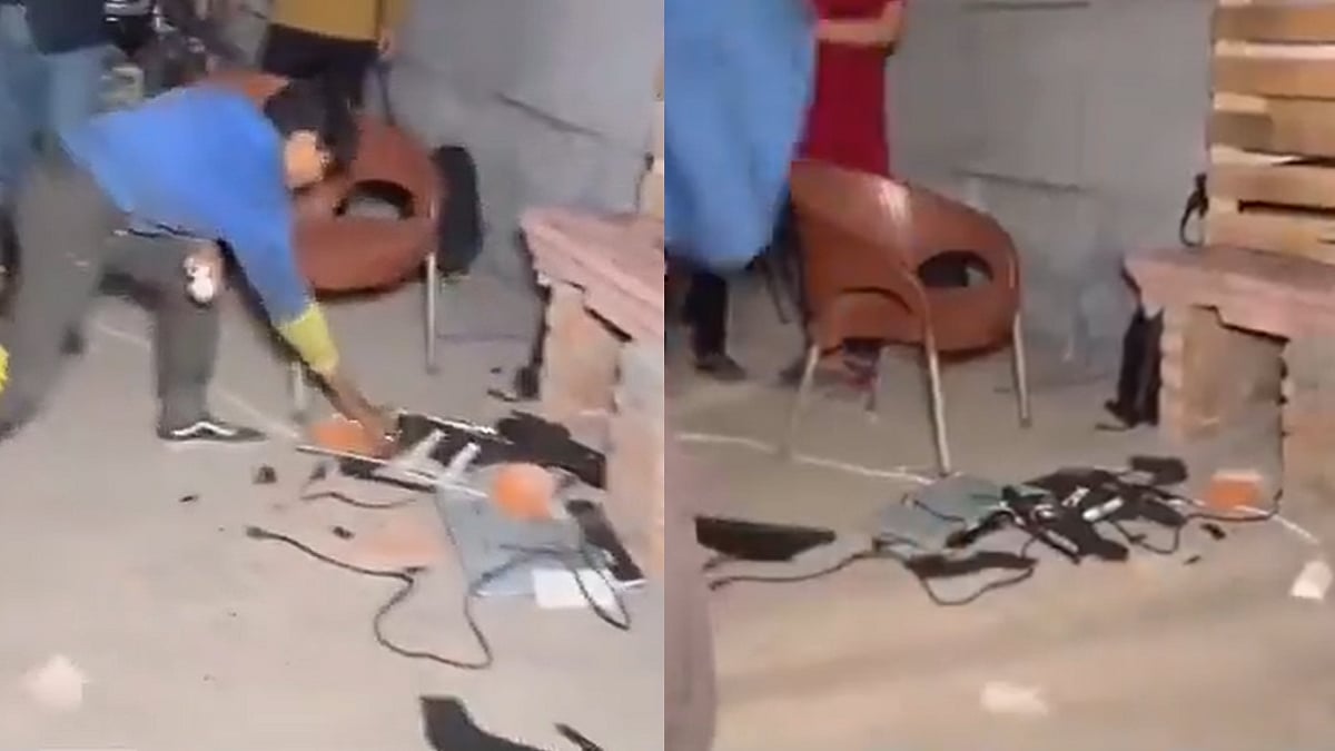 Angry Pakistani Fan Smashes TV After Embarrassing 61-Run Loss To Team India At ICC T20 World Cup;...