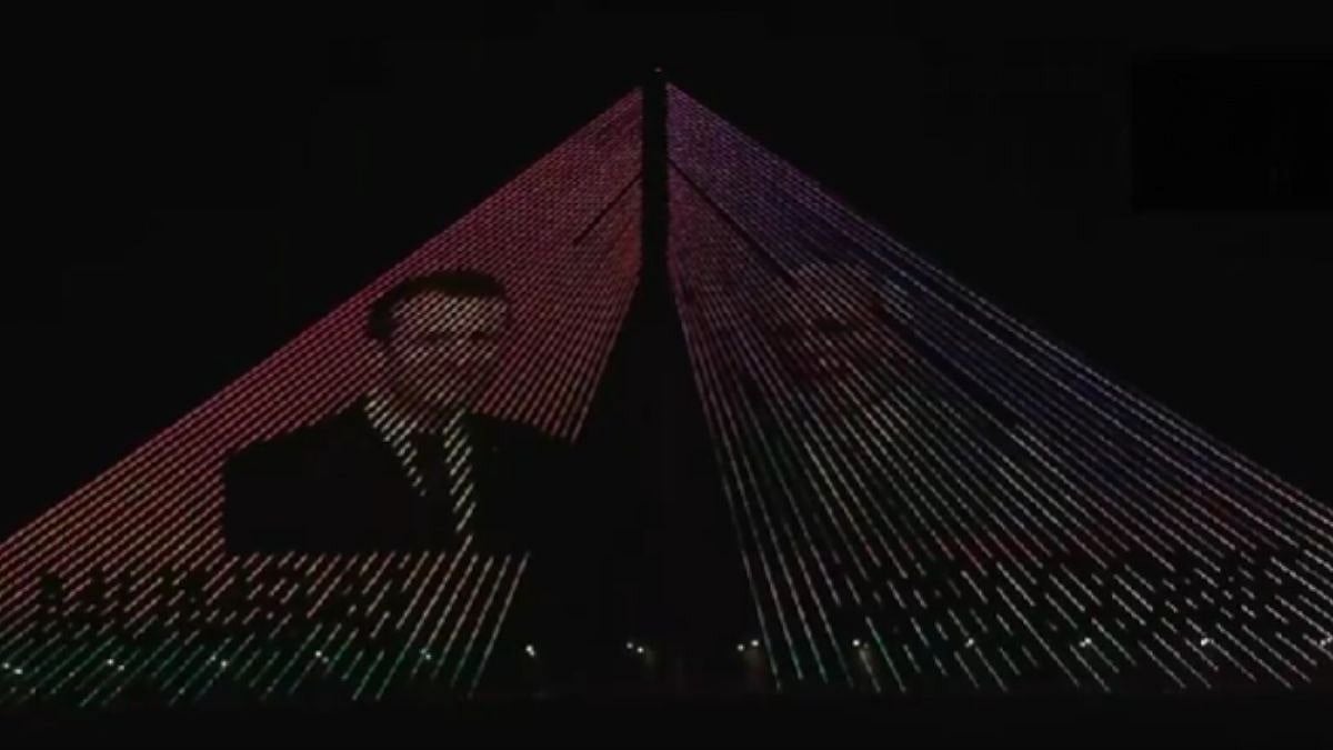 Mumbai’s Bandra–Worli Sea Link Illuminated To Welcome PM Modi, French President Emmanuel Macron...