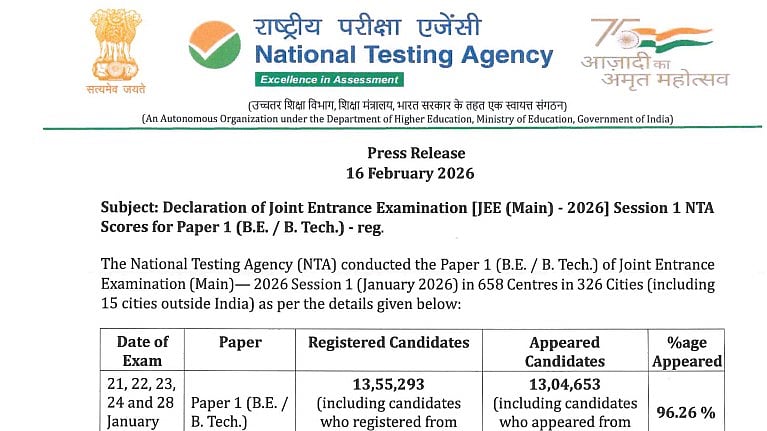 JEE Main 2026 Session 1 Result Declared After Delay At jeemain.nta.nic.in; Direct Link Active 