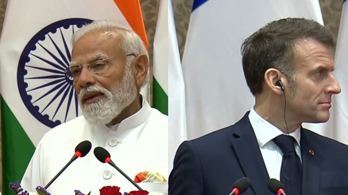 PM Modi Addresses Joint Press Briefing With French President Emmanuel Macron In Mumbai - VIDEO 