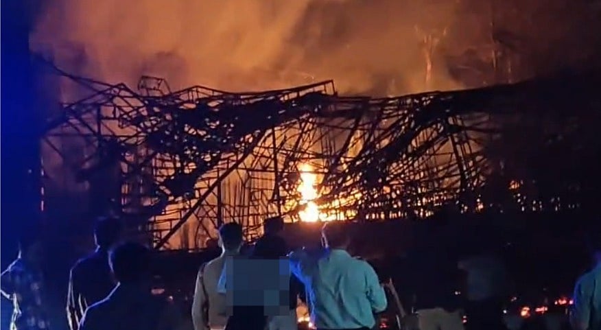 Bhopal News: Massive Fire Erupts At Wedding Venue After Gas Cylinder Explosion-- VIDEO