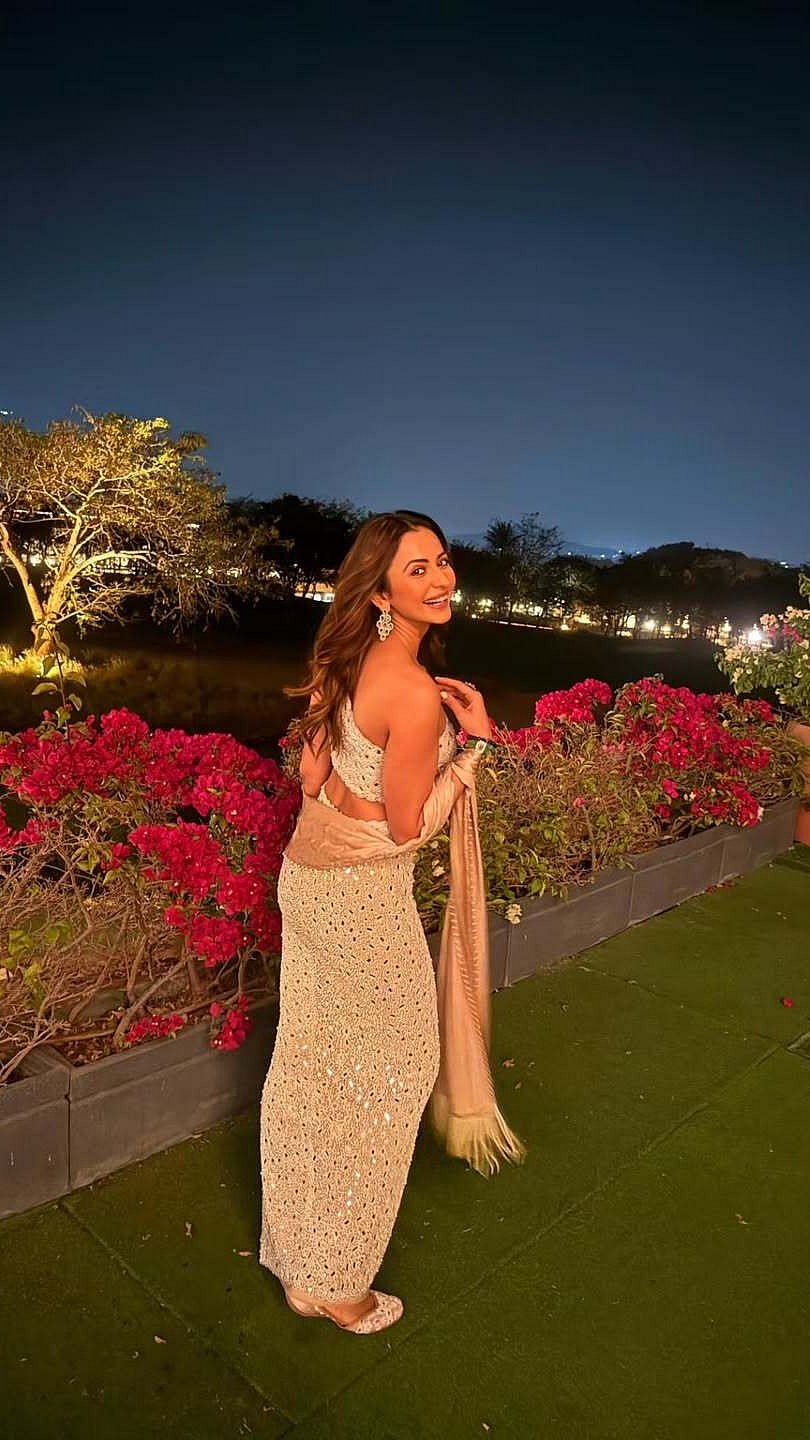 Rakul Preet Singh Sizzles In Over ₹1 Lakh Pearl-Mirror Lehenga At A Wedding: Check It Out