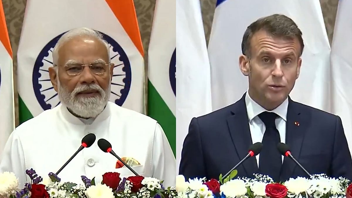 'India-France Partnership Force For Global Stability': PM Modi Addresses Joint Press Briefing With...
