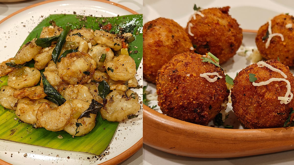 Butter Pepper Garlic Water Chestnut and Podi Cheese Balls 