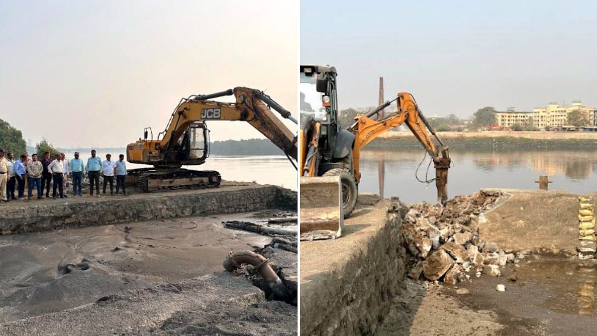 Mumbai News: ₹9 Lakh Equipment Destroyed, 48 Tonnes Sand Seized In Dombivli Crackdown Against Illegal Mining At Thakurli Creek 