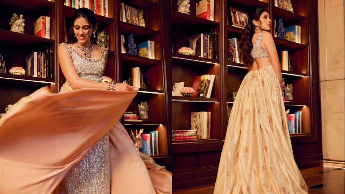 Ambani Badi Bahu Shloka Mehta Rocks Prada x Swadesh's Bejewelled Gown With Indian Fusion 