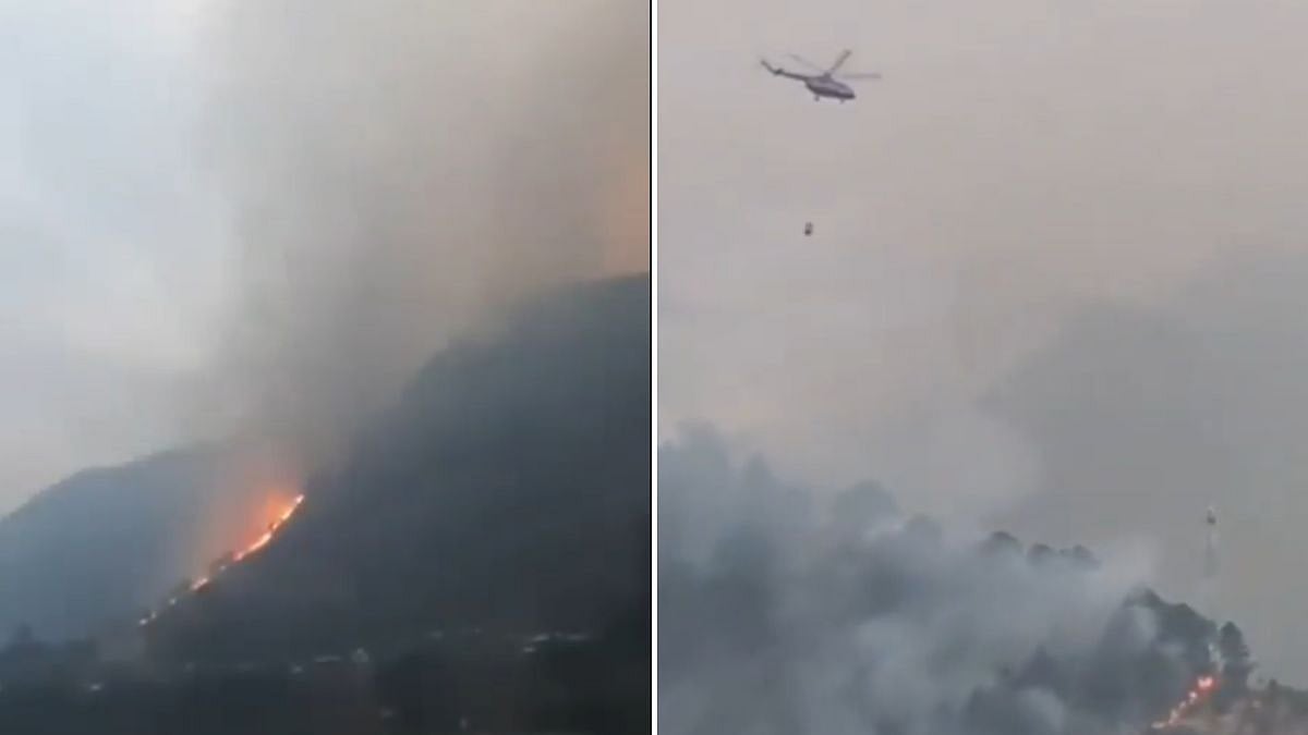 Arunachal Pradesh: IAF Helicopters Drop 1.39 Lakh Litres Of Water To Douse Walong Blaze, Continue High-Risk Firefighting In Nagaland's Dzukou Valley | Video 
