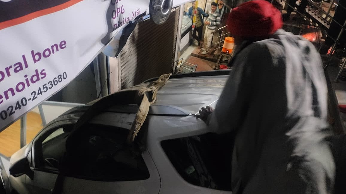 Chhatrapati Sambhajinagar: Car Rams Into ENT Hospital Lab After Driver Presses Accelerator Instead...