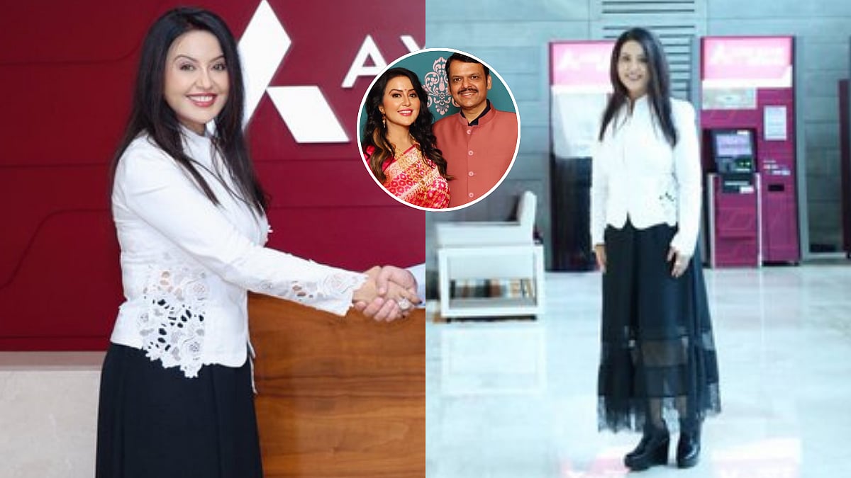 'True Inspiration': Maharashtra CM's Wife Amruta Fadnavis Dons In White Embroidered Top And Black Skirt As She Bids Farewell To Axis Bank 