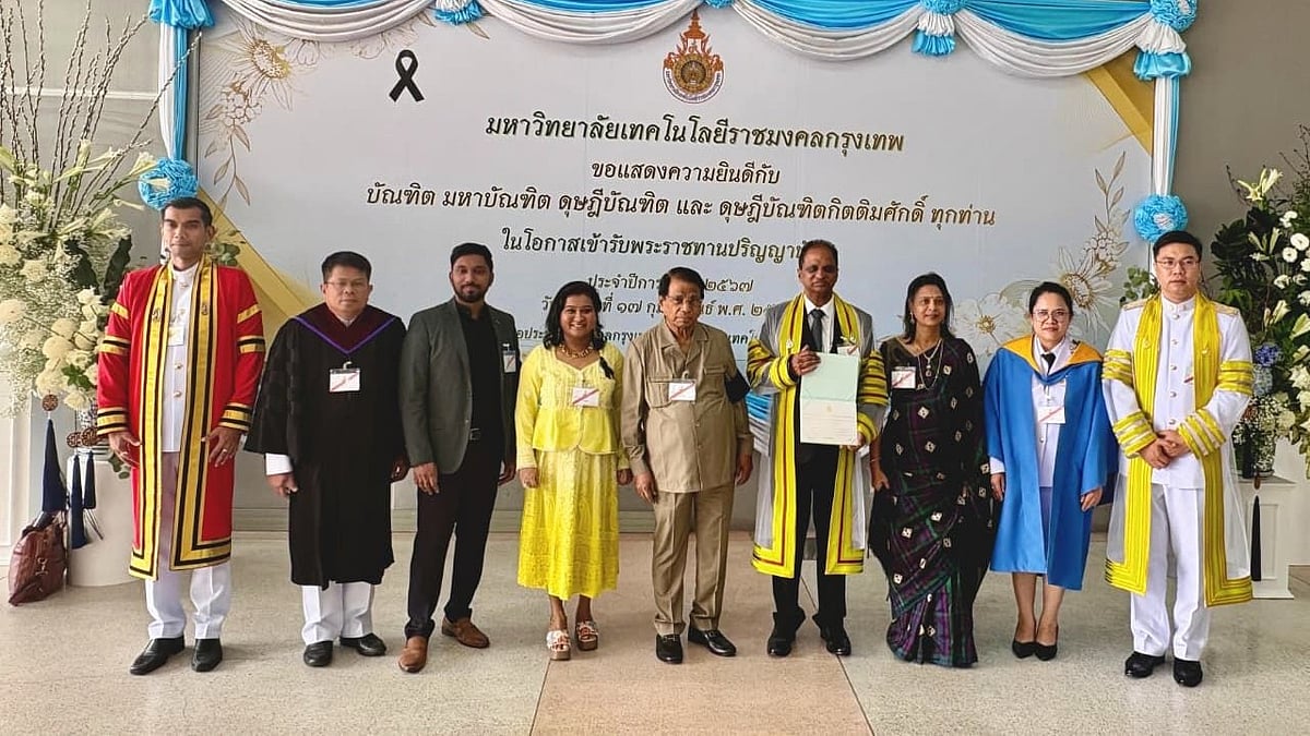 VIT Vice President Mr. Sankar Viswanathan Honoured with Honorary Doctorate by Thai University