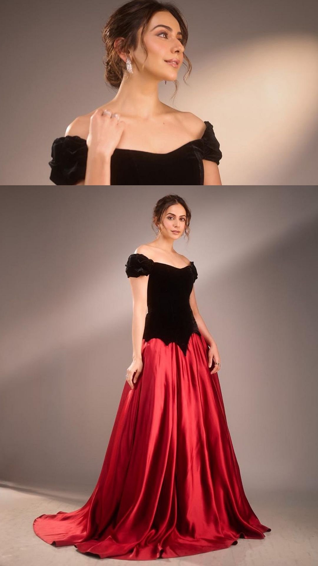 Rakul Preet Singh Turns Disney Princess In Dramatic Red-Black Gown At Mumbai Awards