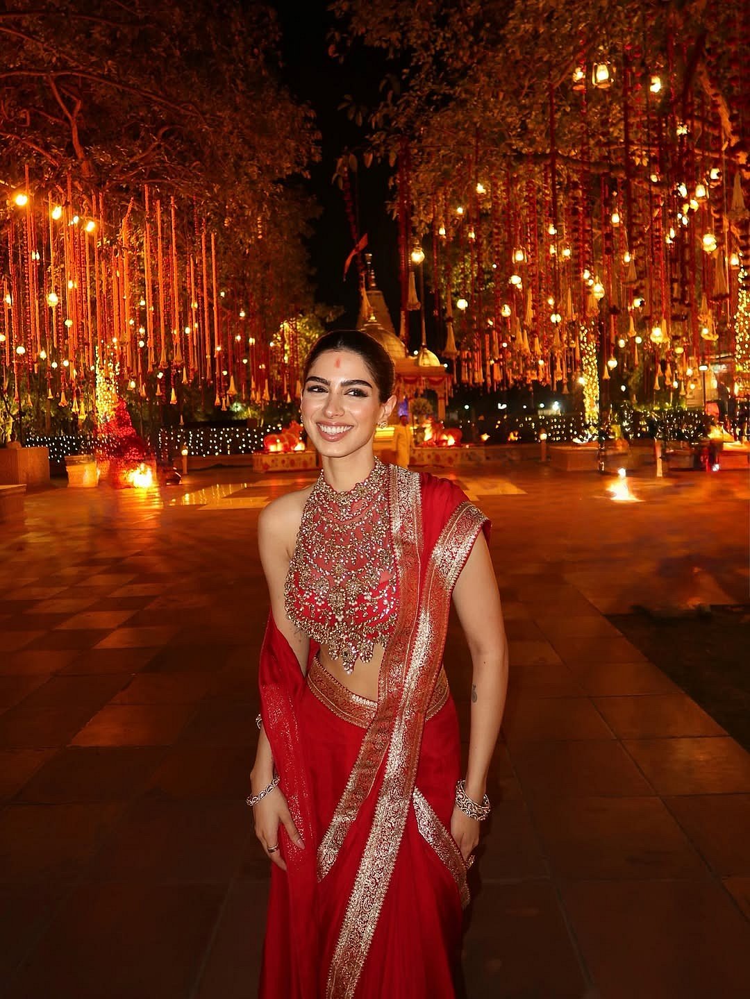 Khushi Kapoor Wows In Red Saree At Jamnagar Wedding; Gen-Z Star Shares Unseen Pics From February
