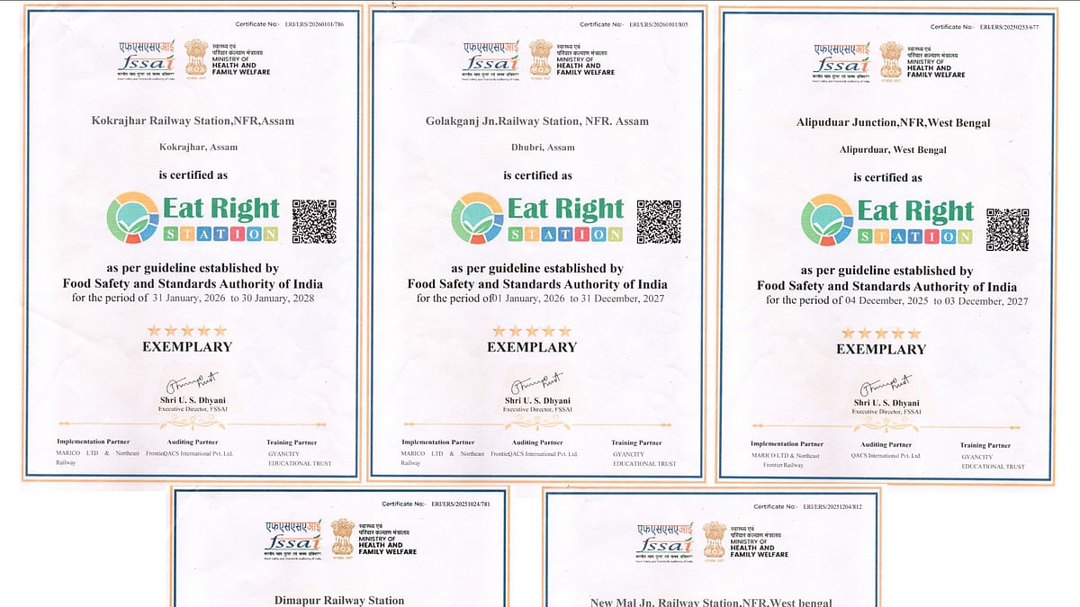 Northeast Frontier Railway Achieves Major Milestone in Food Safety Standards