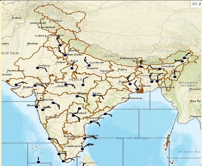 Western Disturbances affecting Madhya Pradesh at present.