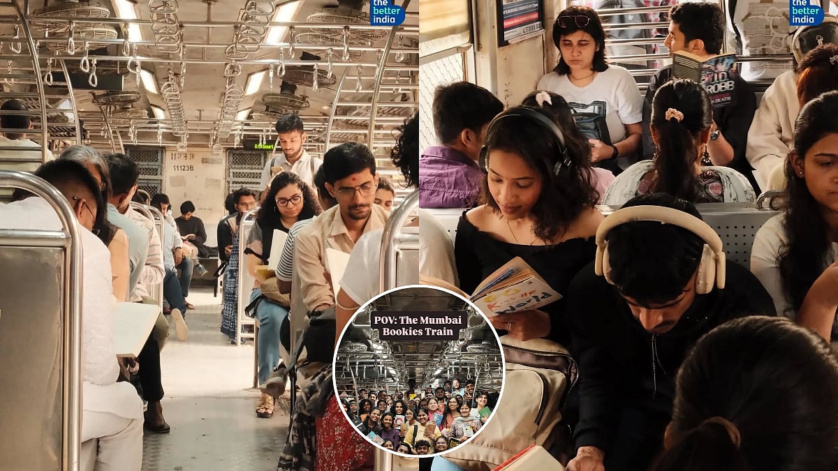 'Compartment Full Of Bookies': Mumbai Readers Turn Crowded Local Trains Into Moving Libraries 