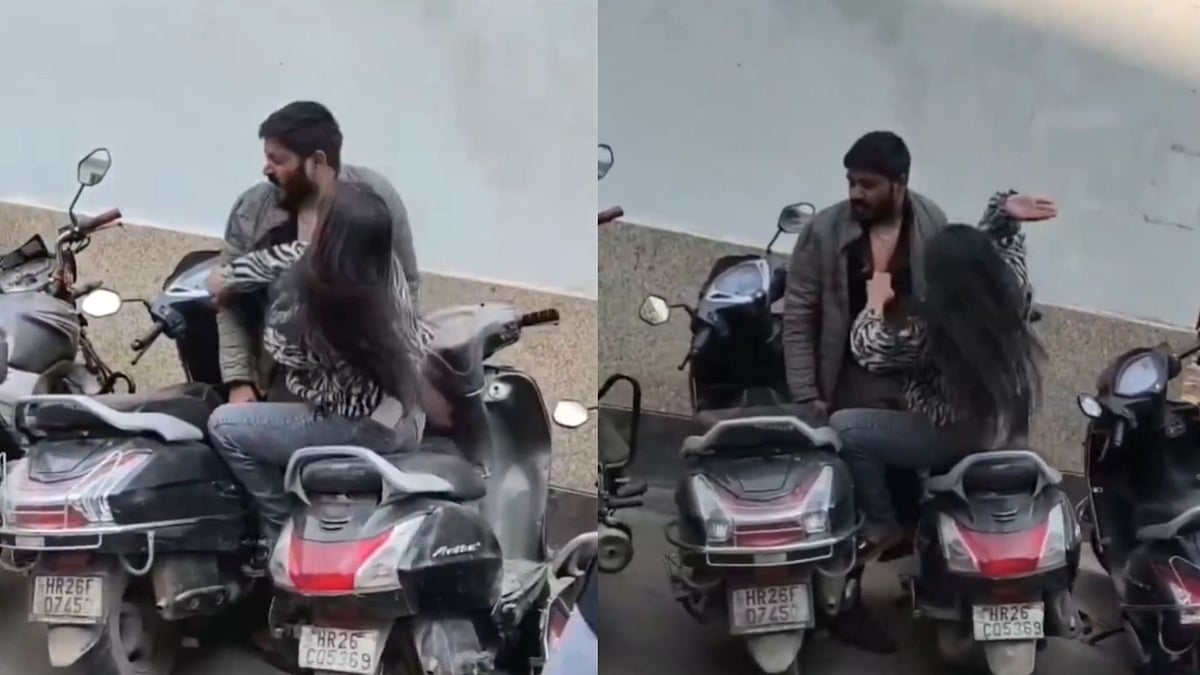 'Bula Police, Bula': Gurugram Woman Brutally Thrashes Boyfriend In Public; Viral Slap Video Triggers Outrage Online - Watch