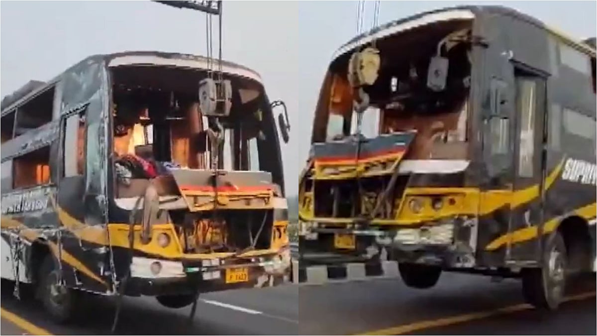 Uttar Pradesh News: 6 Killed, 21 Injured As Double-Decker Bus Overturns On Purvanchal Expressway Near Gosainganj | VIDEO 