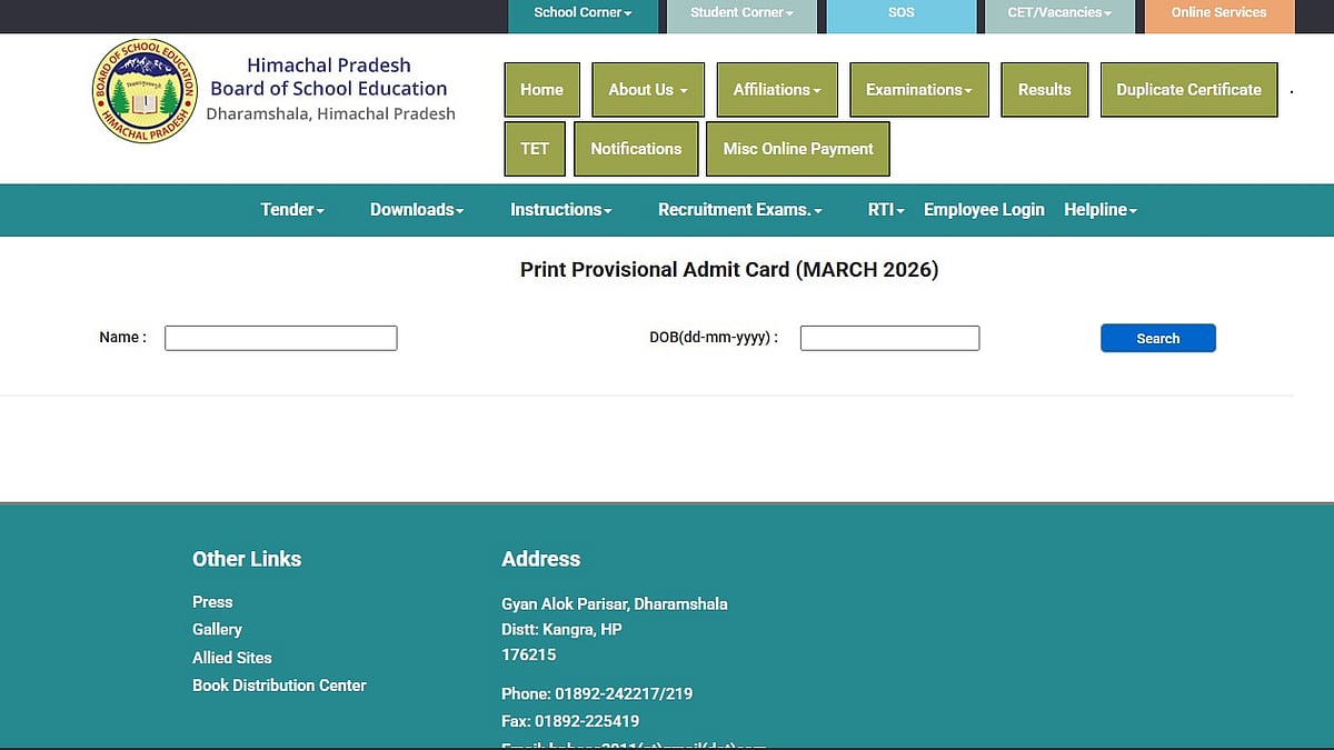 HPBOSE Class 12 Admit Card 2026 Issued: Check Details, Datesheet & Download Process 