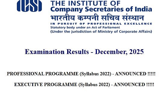 ICSI CS Executive December 2025 Result Declared At icsi.edu; Direct Link To Download Scorecard 