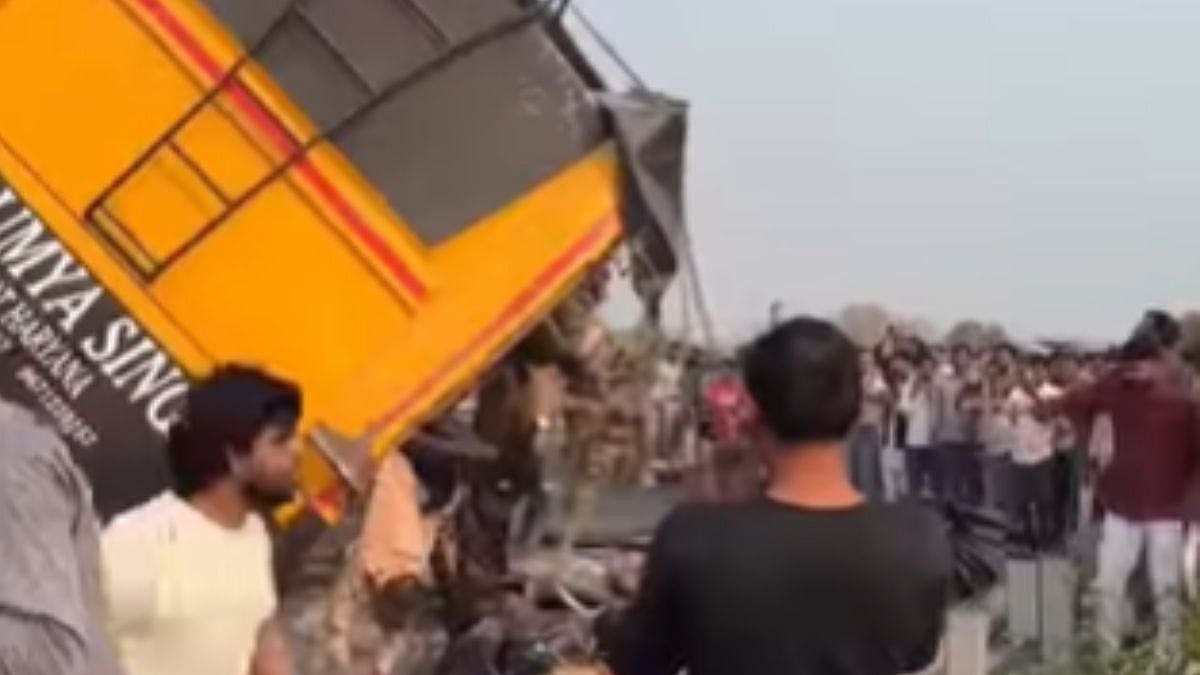 Disturbing VIDEO Shows Bodies Dangling, Falling From Windows After Double-Decker Bus Accident In Lucknow 