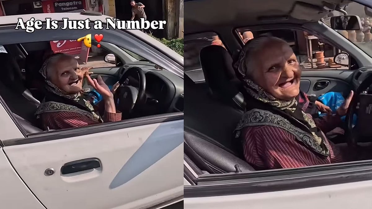 'Dadi Toh Pro Hai': 90 Plus J&K Woman Spotted Skillfully Driving Alto Car; Viral Video Stuns Internet 