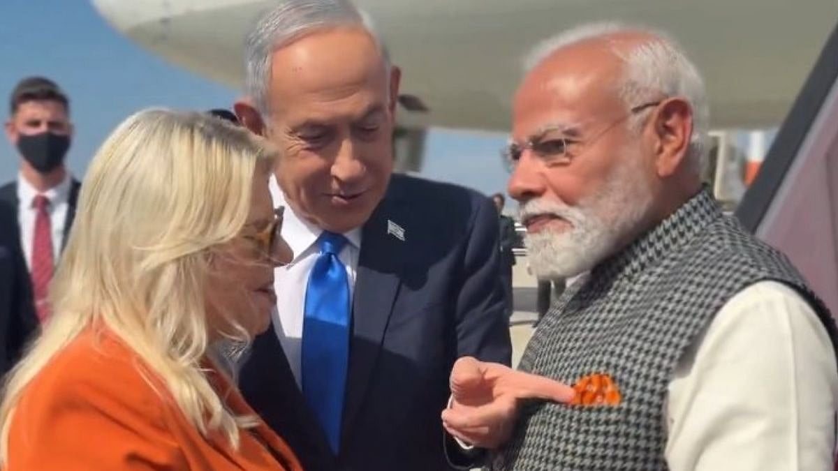 PM Modi's ‘Saffron Moment’ With Benjamin Netanyahu’s Wife Goes Viral During Israel Visit - VIDEO 