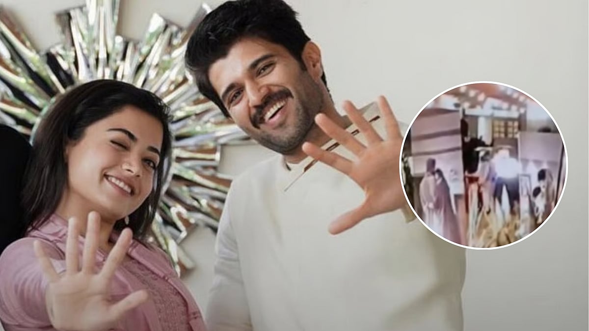 Inside Video Shows Rashmika Mandanna & Vijay Deverakonda's Sangeet Venue Adorned With Their Huge Unseen Photos 