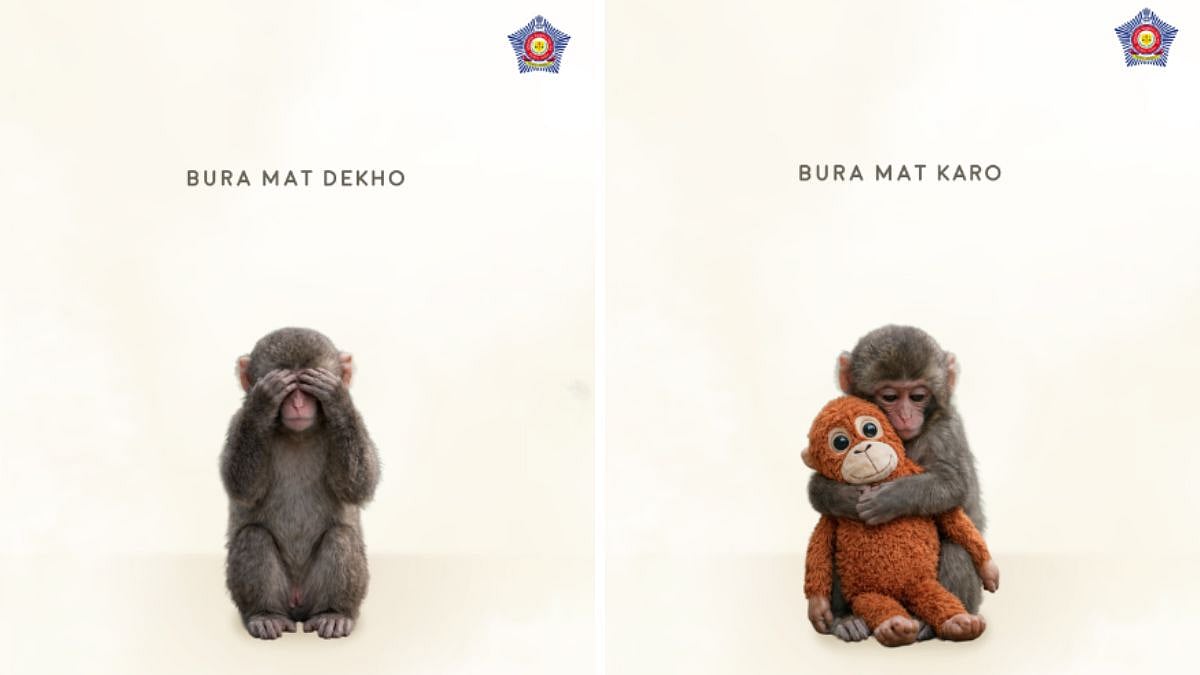 Mumbai Police Use Viral Baby Monkey 'Punch' To Promote 112 Emergency Helpline 