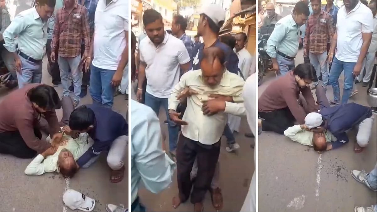 MP News: Man Suffers Silent Attack On Street In Chhatarpur; Passersby Save Life With Immediate CPR -- VIDEO