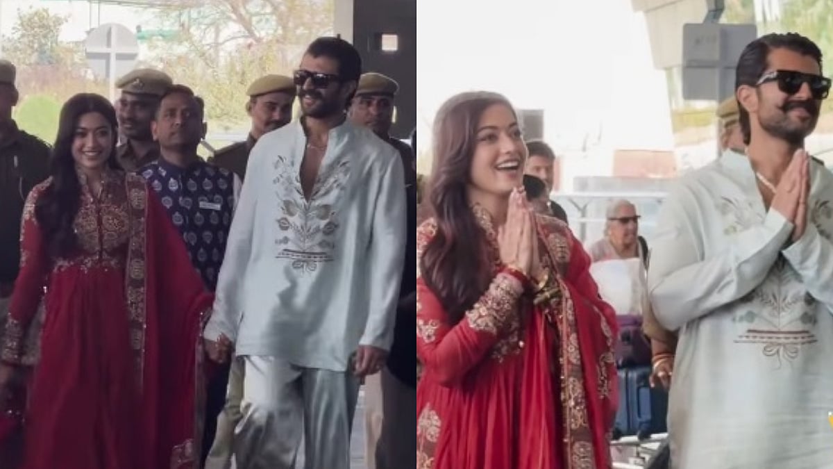 Rashmika Mandanna & Vijay Deverakonda Make Their First Appearance As Husband & Wife, Walk Hand-In-Hand At Udaipur Airport - Watch Video 