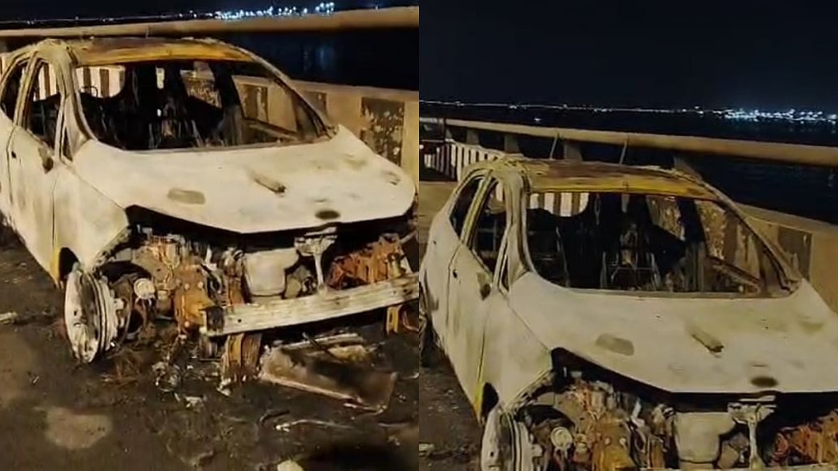 Car Catches Fire On Atal Setu, Causes Traffic Disruption; No Injuries Reported 