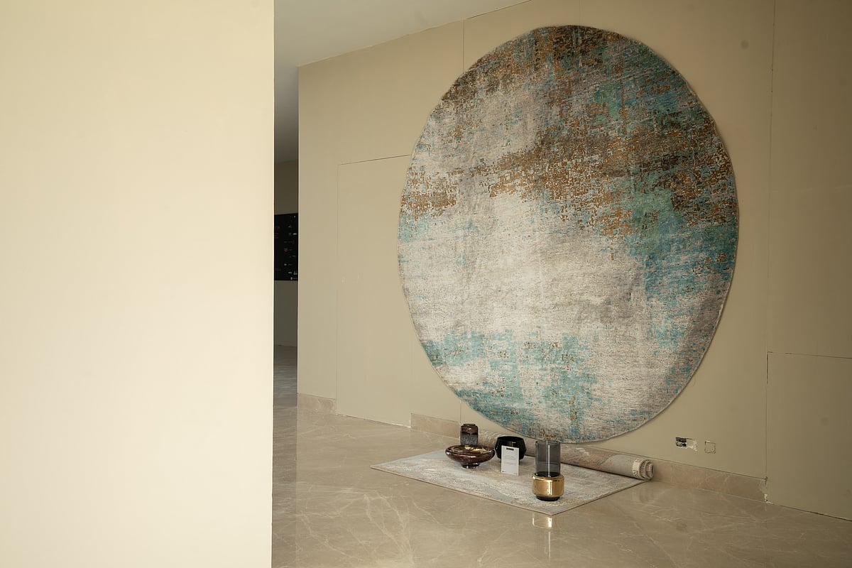 Tapestry as artwork at the show villa at Signature Estates by Ramky Signature One