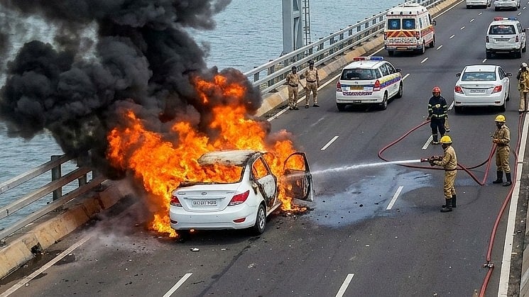 Thane News: 2 Cars Damaged In Fire At Manpada’s Nepro Ground; No Injuries Reported 